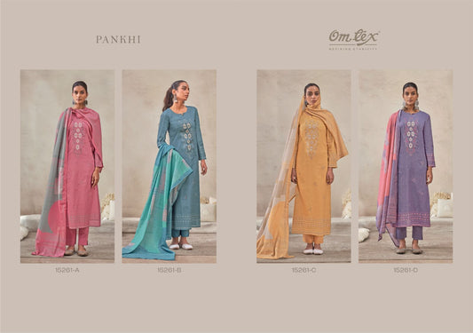 Pankhi Omtex Lawn Cotton Pant Style Suits Wholesaler