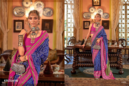 Pankhpatola 853-864 Kreshva Pv Silk Sarees Manufacturer India