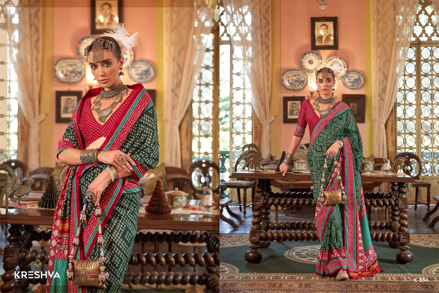 Pankhpatola 853-864 Kreshva Pv Silk Sarees Manufacturer India