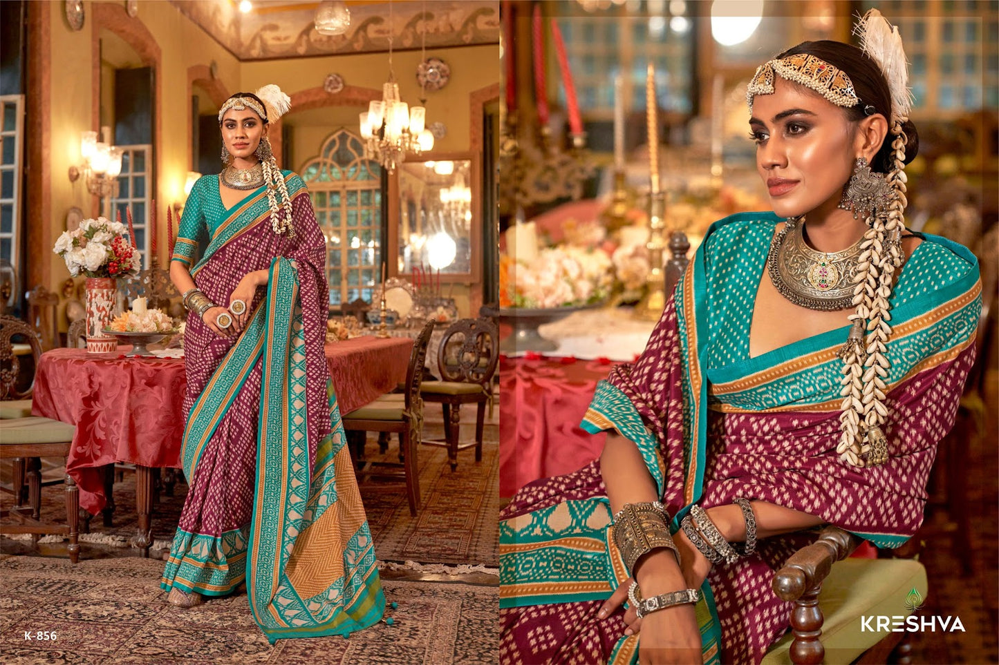 Pankhpatola 853-864 Kreshva Pv Silk Sarees Manufacturer India