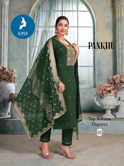 Pankhu Kaya Vertican Readymade Pant Style Suits Supplier