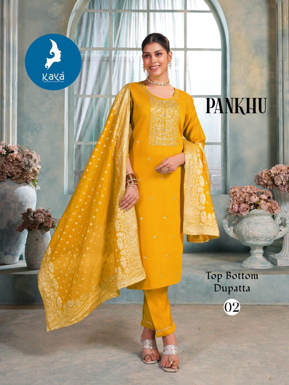 Pankhu Kaya Vertican Readymade Pant Style Suits Supplier
