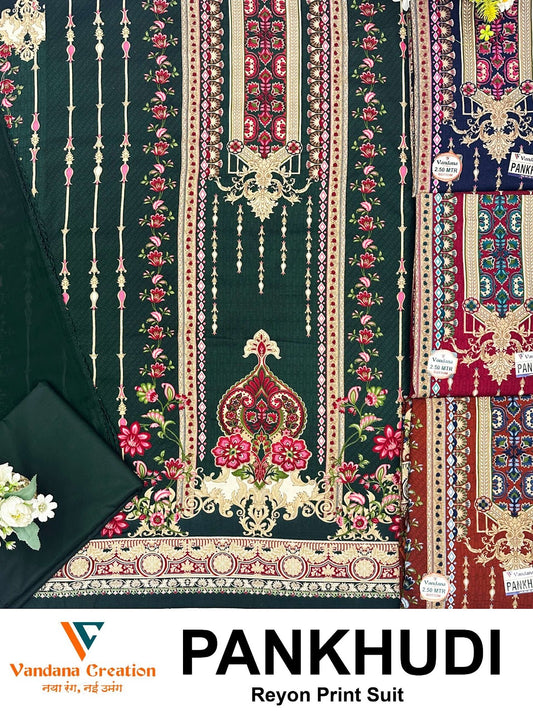 Pankhud?I Vandana Creation Reyon Salwar Suits Manufacturer Gujarat