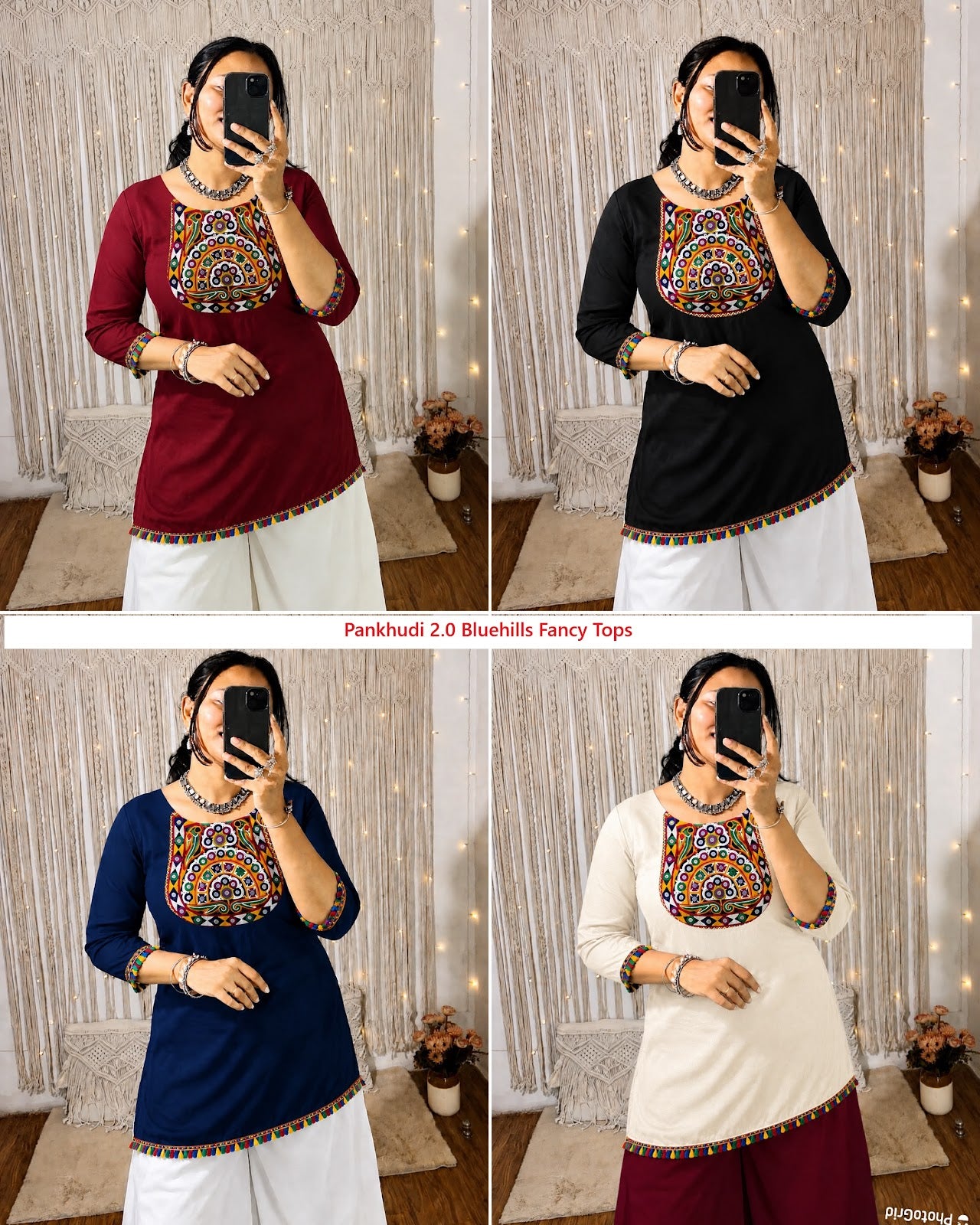 Pankhudi 2.0 Bluehills Rayon Short Kurtis Exporter