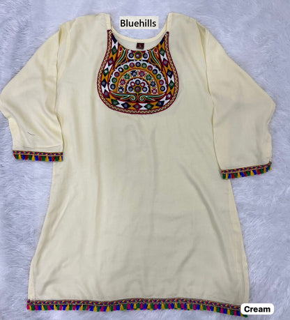 Pankhudi 2.0 Bluehills Rayon Short Kurtis Exporter