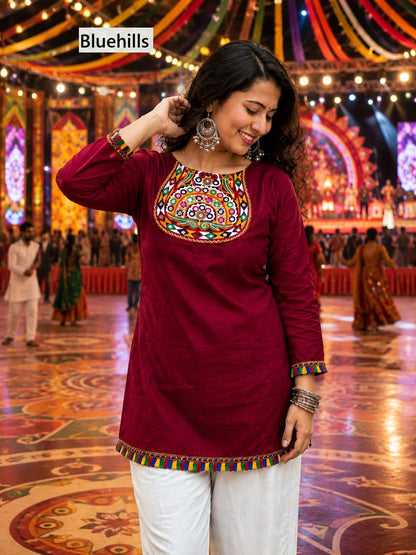 Pankhudi 2.0 Bluehills Rayon Short Kurtis Exporter