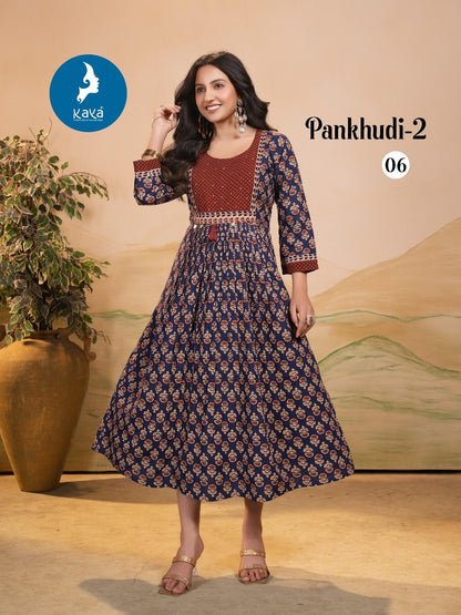 Pankhudi 2 Kaya Cotton Anarkali Kurtis Wholesale Price