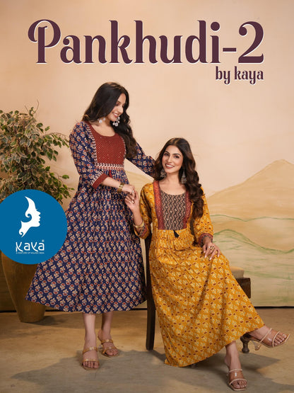 Pankhudi 2 Kaya Cotton Anarkali Kurtis Wholesale Price