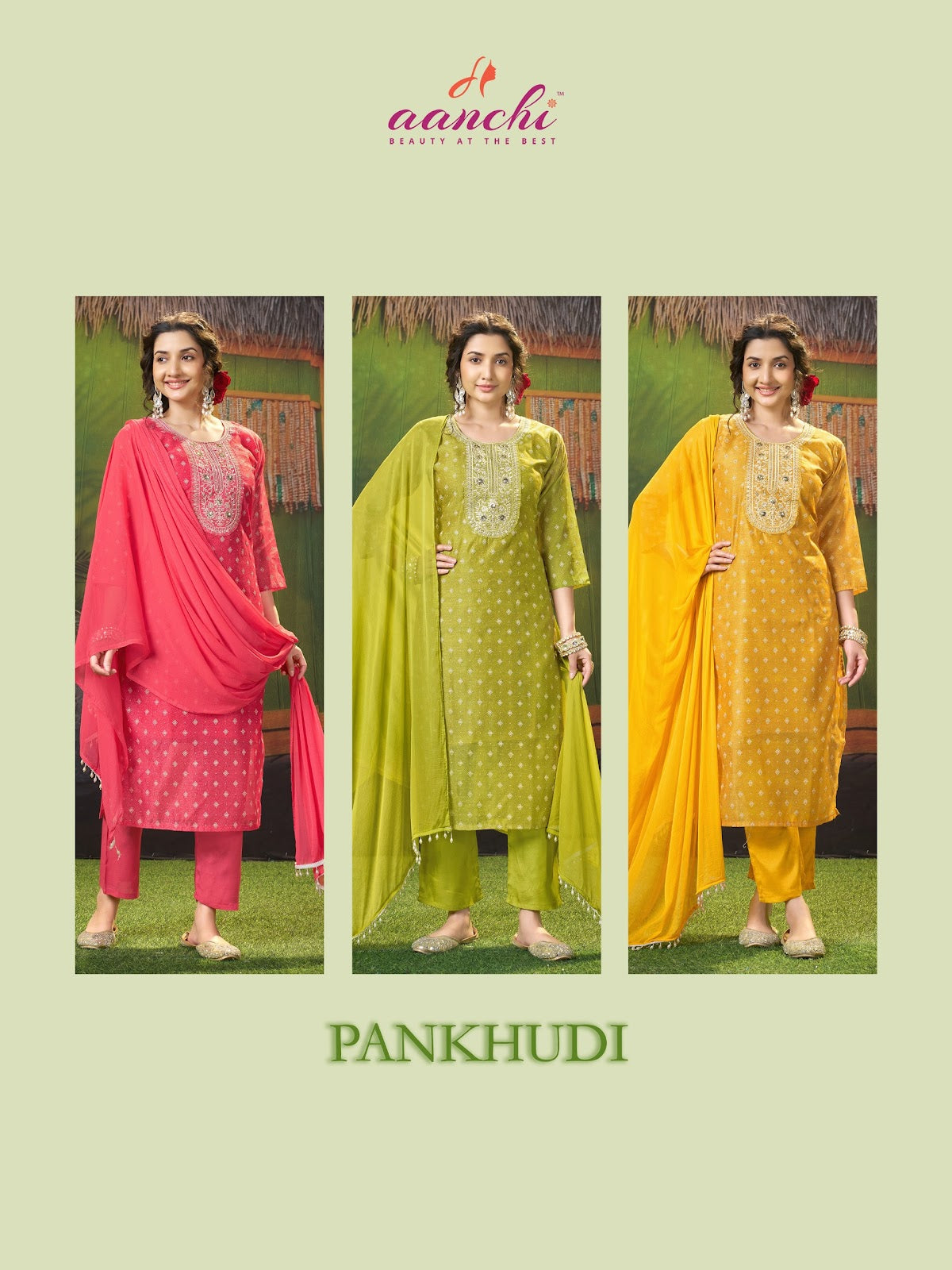 Pankhudi Aanchi Modal Readymade Pant Style Suits Wholesaler India