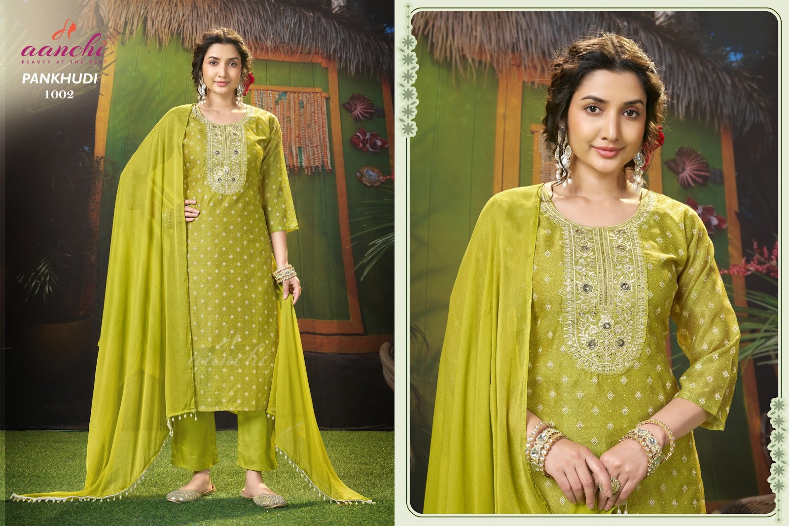 Pankhudi Aanchi Modal Readymade Pant Style Suits Wholesaler India