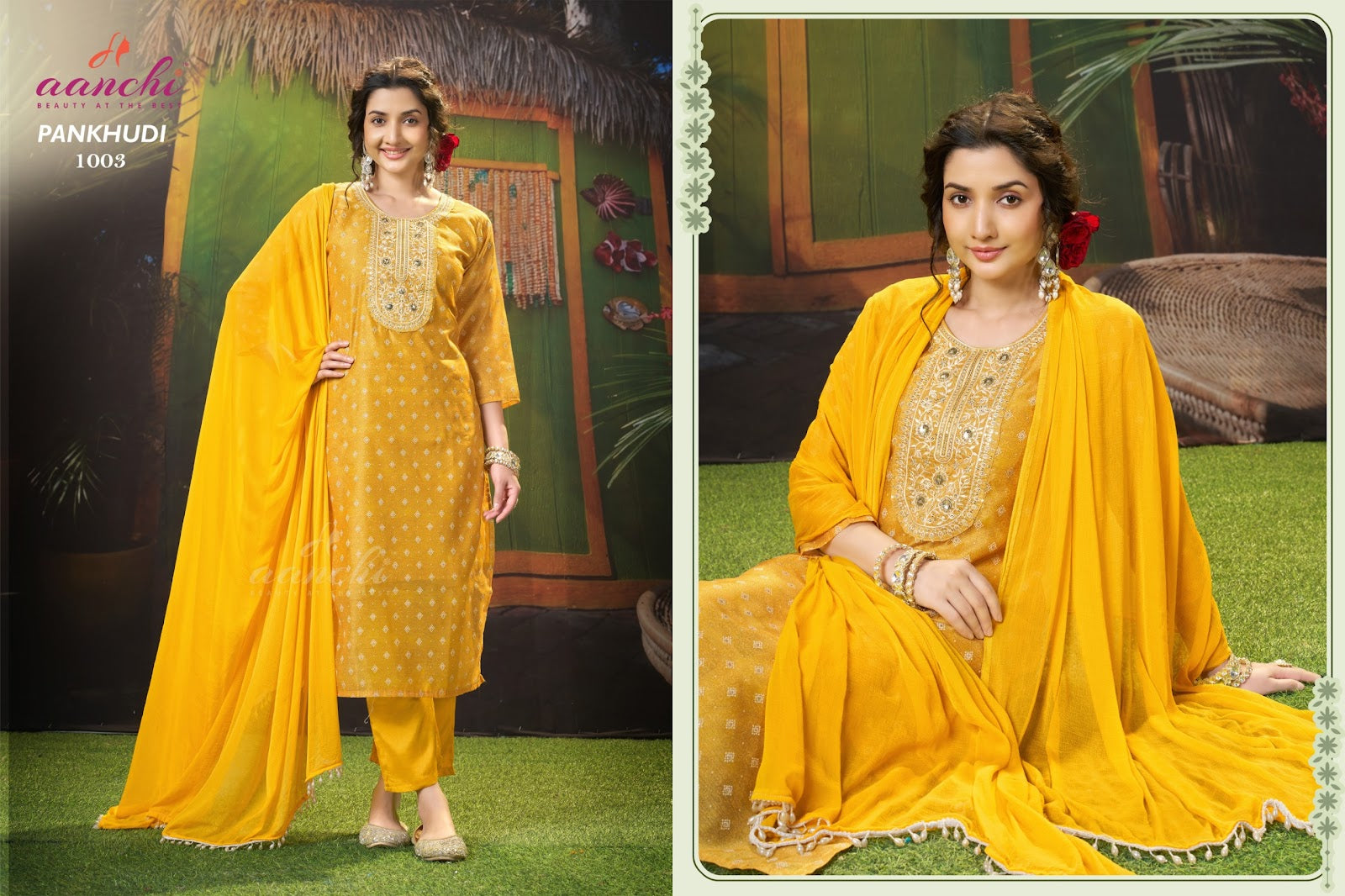Pankhudi Aanchi Modal Readymade Pant Style Suits Wholesaler India