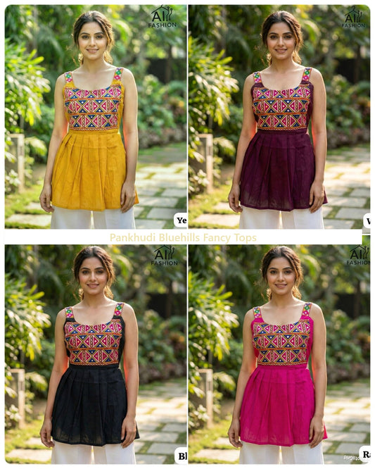 Pankhudi Bluehills Rayon Fancy Tops Manufacturer