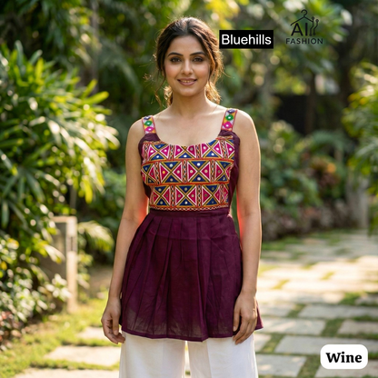 Pankhudi Bluehills Rayon Fancy Tops Manufacturer