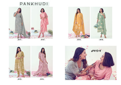 Pankhudi Jay Vijay Pure Linen Pant Style Suits Supplier Gujarat