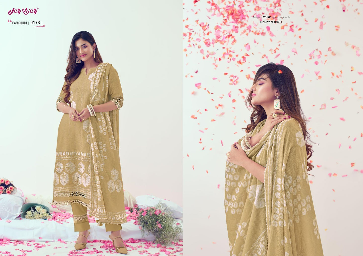 Pankhudi Jay Vijay Pure Linen Pant Style Suits Supplier Gujarat