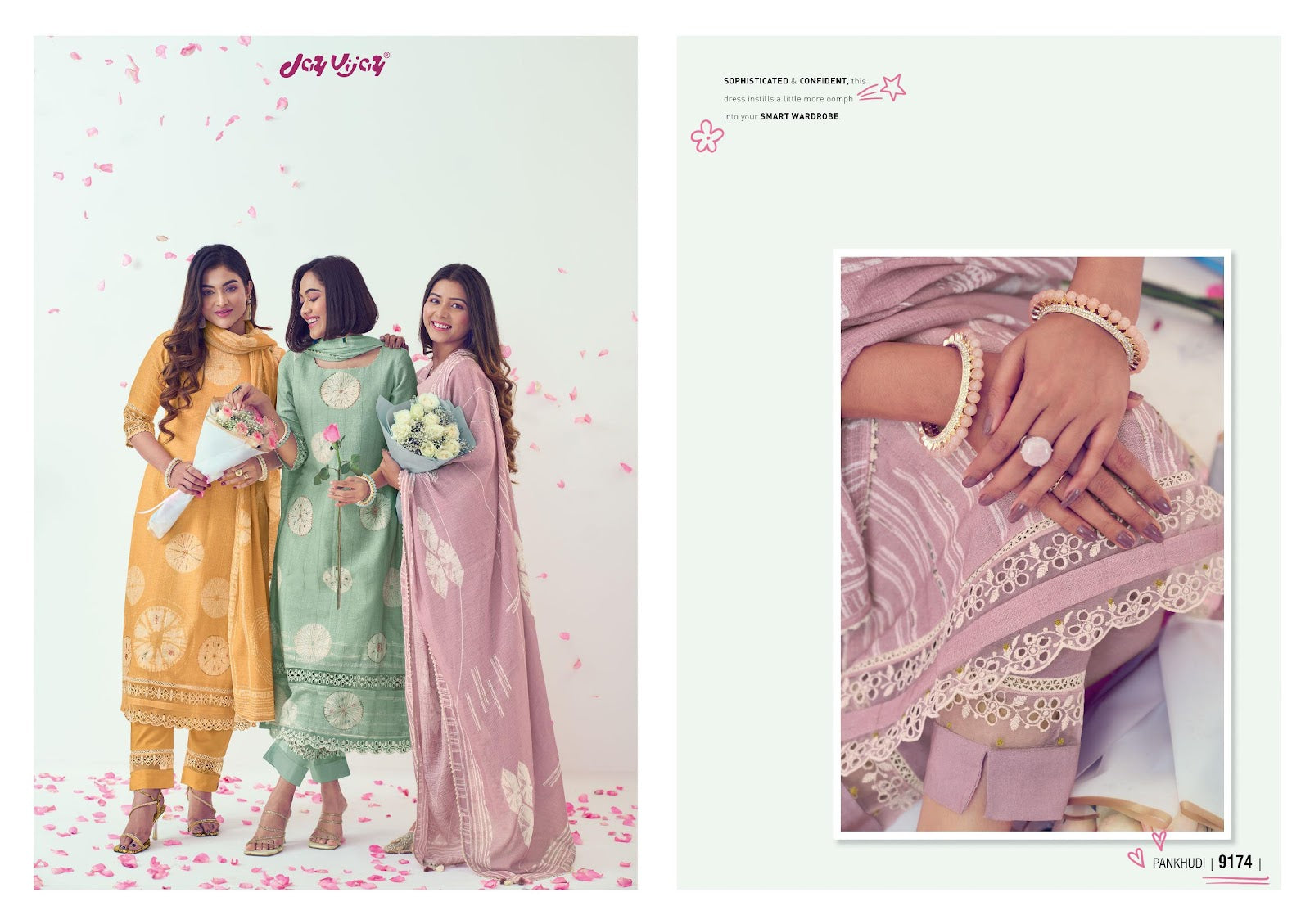 Pankhudi Jay Vijay Pure Linen Pant Style Suits Supplier Gujarat