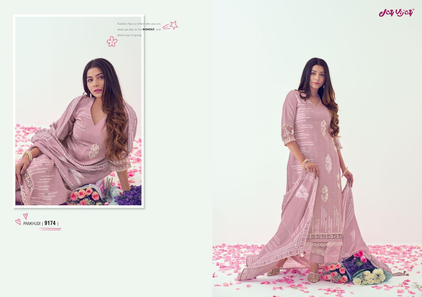 Pankhudi Jay Vijay Pure Linen Pant Style Suits Supplier Gujarat