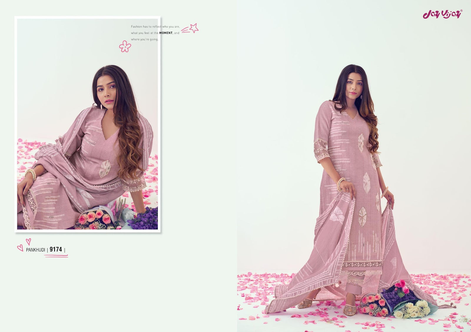 Pankhudi Jay Vijay Pure Linen Pant Style Suits Supplier Gujarat