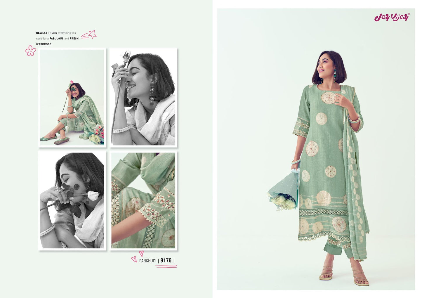 Pankhudi Jay Vijay Pure Linen Pant Style Suits Supplier Gujarat