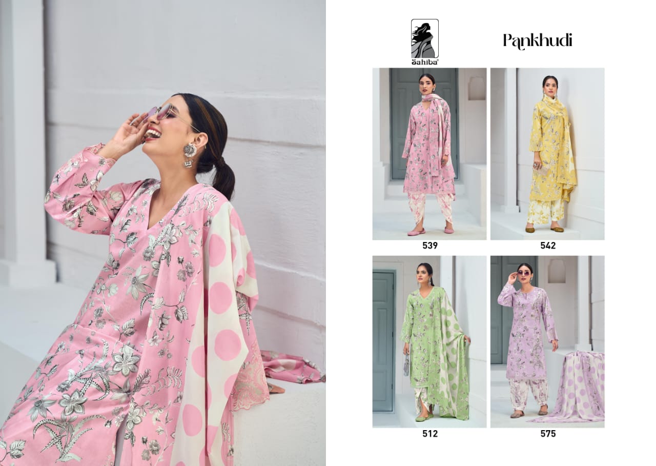 Pankhudi Sahiba Cotton Pant Style Suits