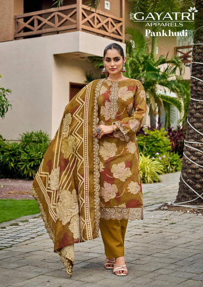Pankhudi Vol 1 Gayatri Cambric Karachi Salwar Suits Wholesale Price