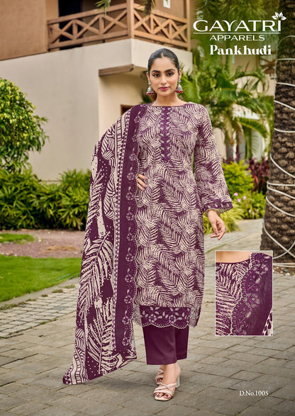 Pankhudi Vol 1 Gayatri Cambric Karachi Salwar Suits Wholesale Price