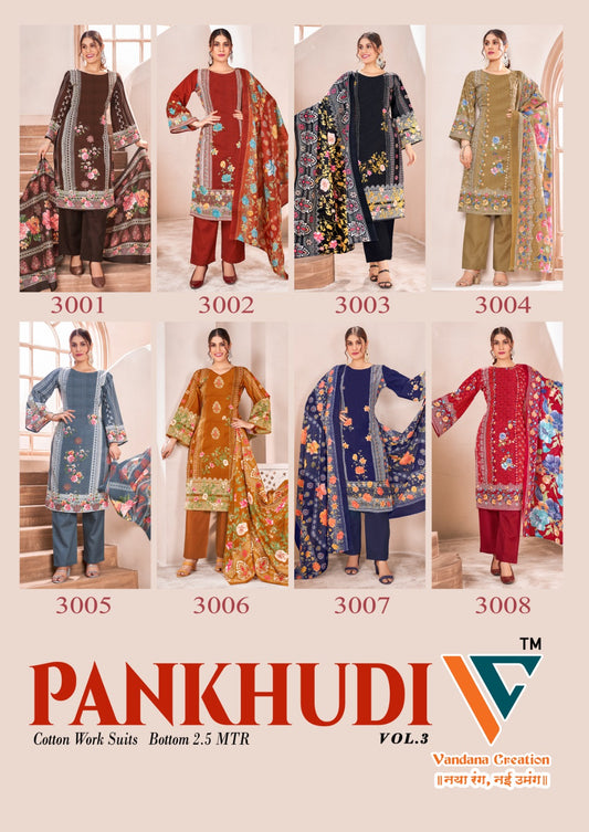 Pankhudi Vol 3 Vandana Creation Cotton Dress Material Wholesale Price