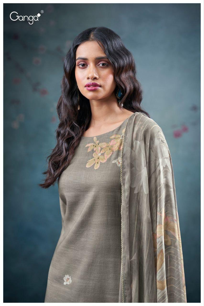 Pankhuri 3656 Ganga Cotton Linen Plazzo Style Suits Wholesale Price