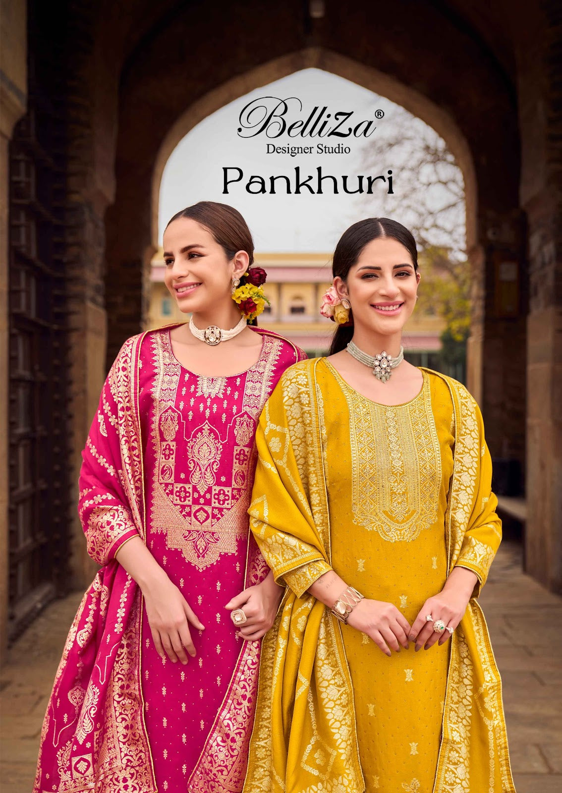 Pankhuri Belliza Designer Studio Dola Silk Karachi Salwar Suits Wholesale