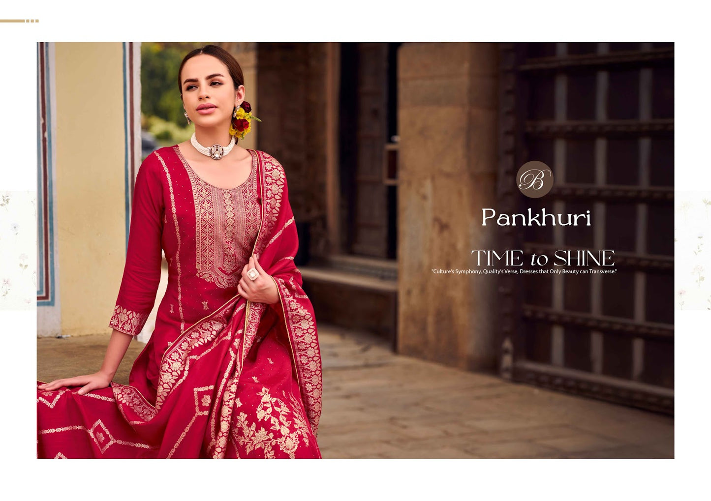 Pankhuri Belliza Designer Studio Dola Silk Karachi Salwar Suits Wholesale