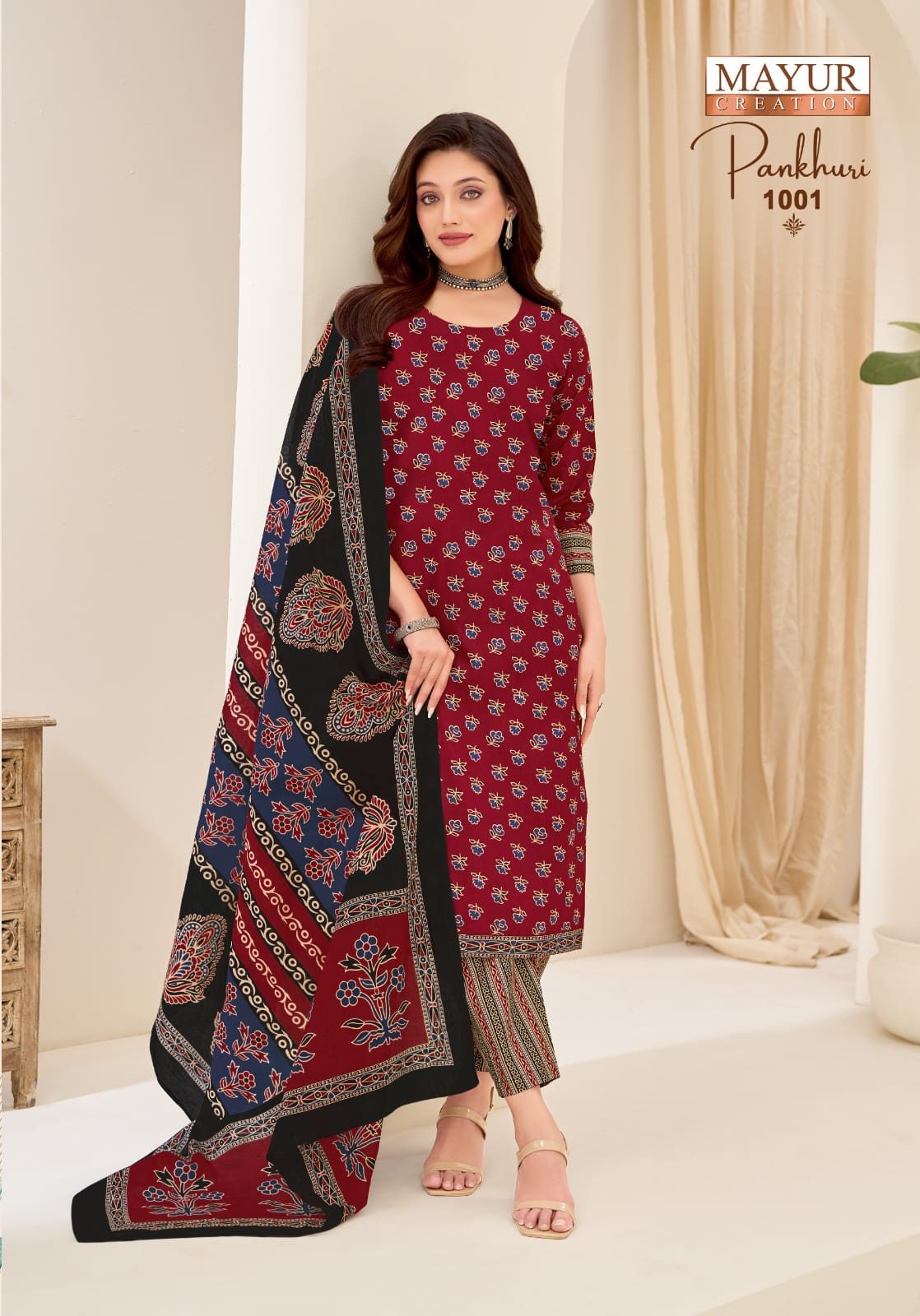 Pankhuri Vol 1 Mayur Creation Cotton Dress Material Supplier Gujarat