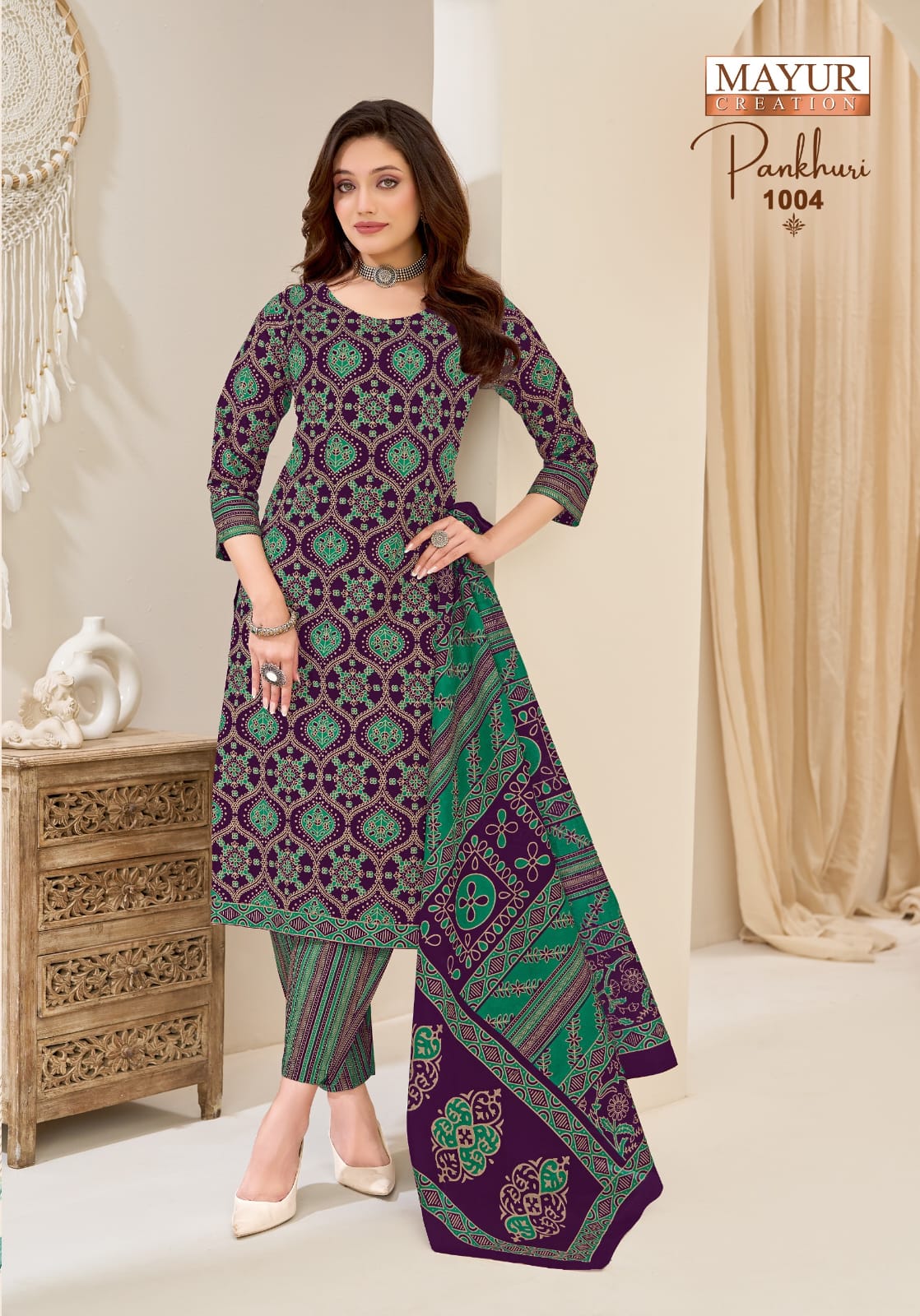 Pankhuri Vol 1 Mayur Creation Cotton Dress Material Supplier Gujarat