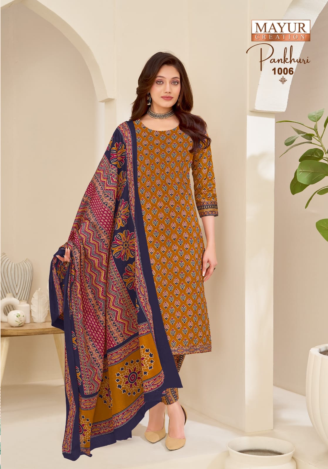 Pankhuri Vol 1 Mayur Creation Cotton Dress Material Supplier Gujarat