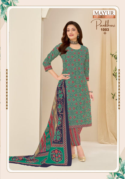 Pankhuri Vol 1 Mayur Creation Cotton Dress Material Supplier Gujarat