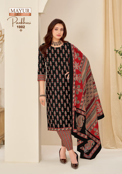Pankhuri Vol 1 Mayur Creation Cotton Dress Material Supplier Gujarat