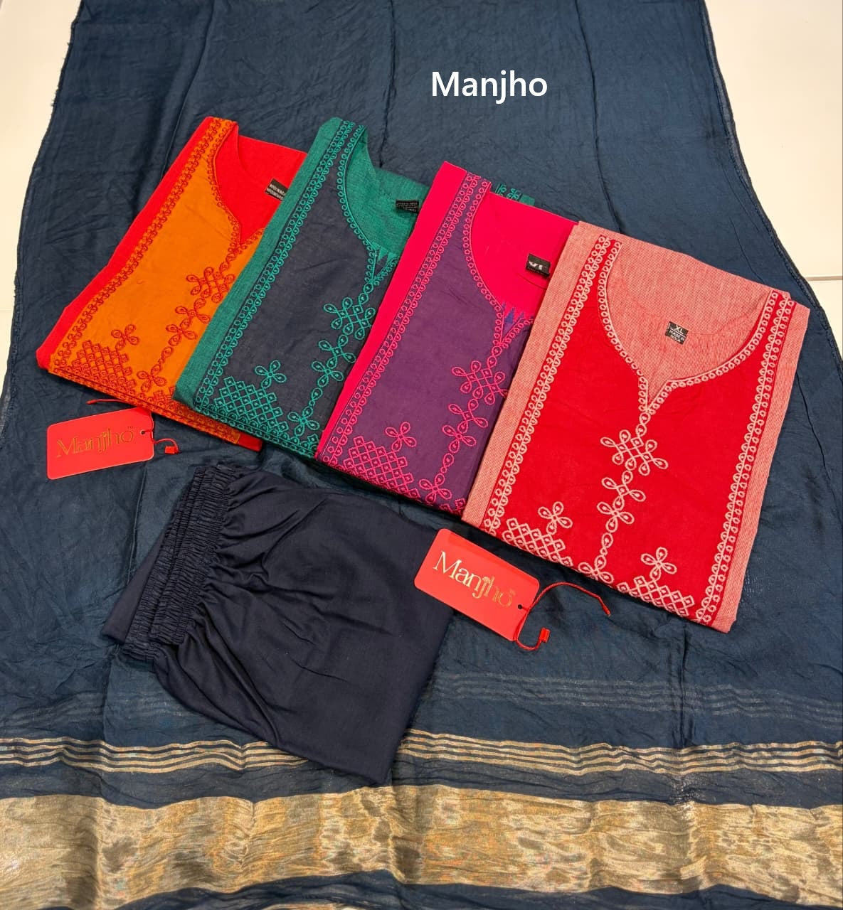 Pankti Manjho Handloom Readymade Pant Style Suits Wholesale Price