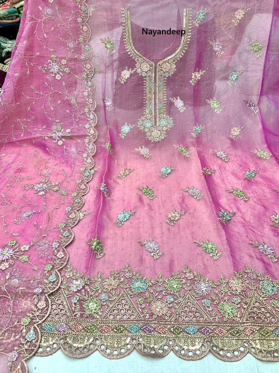Pankti Nayandeep Silk Salwar Suits Wholesale