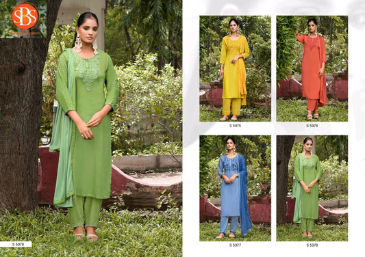 Pankti Sbs Readymade Cotton Pant Suits Wholesale Price