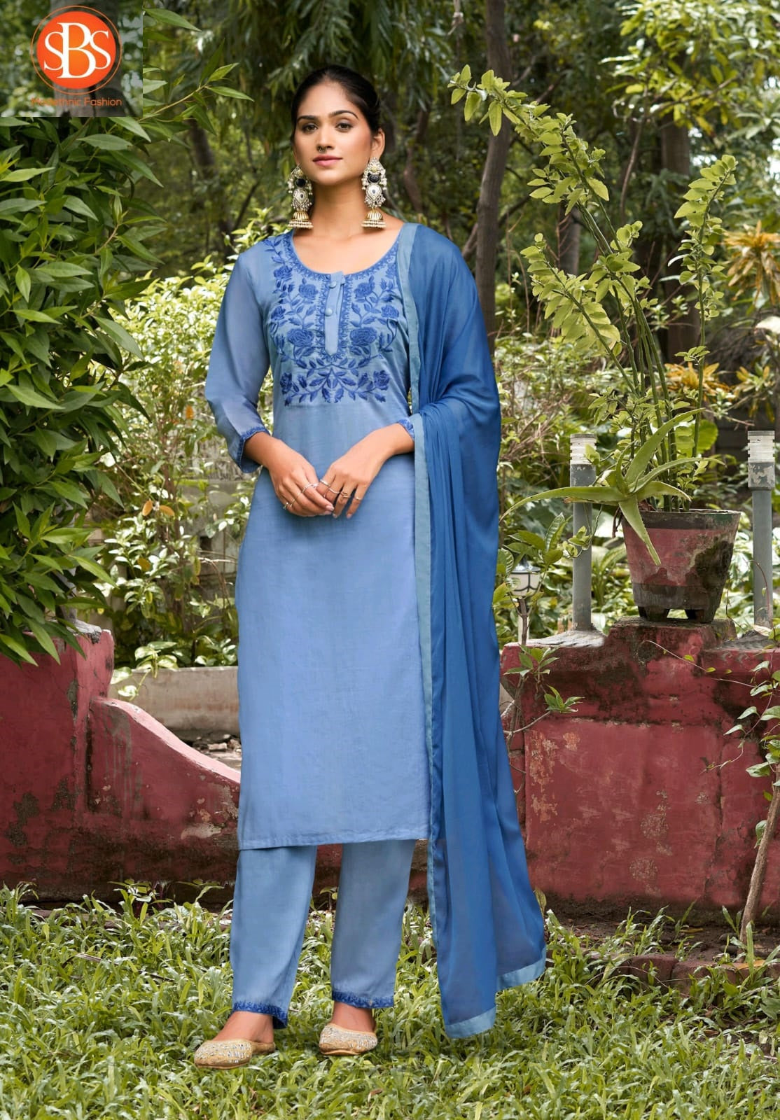 Pankti Sbs Readymade Cotton Pant Suits Wholesale Price