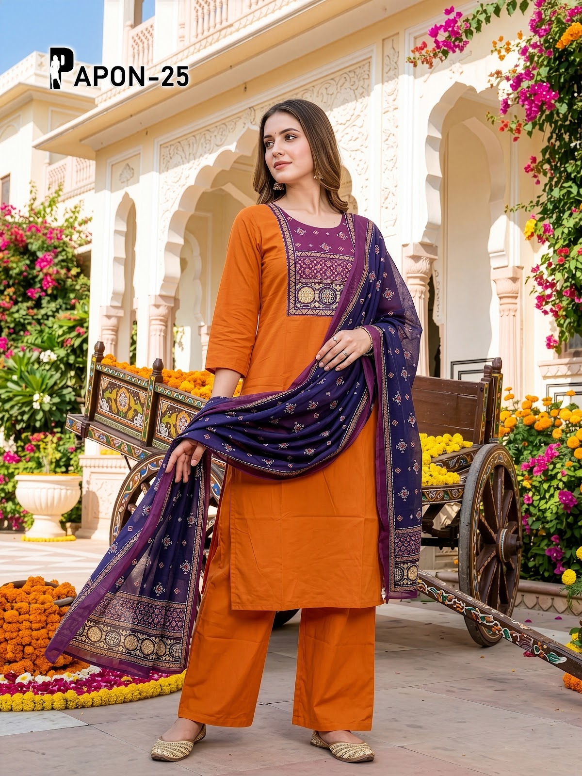 Papon Prmnt Cotton Readymade Plazzo Style Suits Manufacturer India