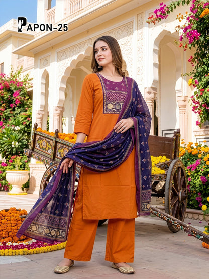 Papon Prmnt Cotton Readymade Plazzo Style Suits Manufacturer India