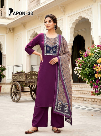 Papon Prmnt Cotton Readymade Plazzo Style Suits Manufacturer India