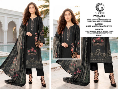 Paradise 1061-1069 Gucchi Viscose Muslin Pant Style Suits Supplier India