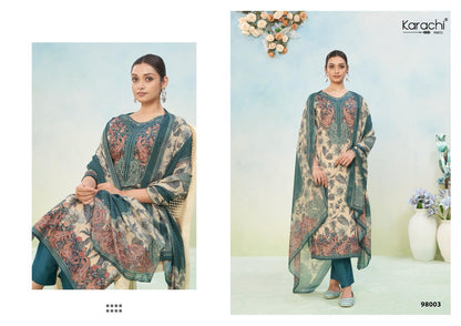 Paradise Karachi Prints Pure Jam Pant Style Suits Exporter