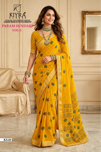 Param Sundari Vol 3 Kiyra Sarees Wholesale Price