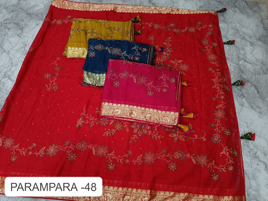 Parampara 48 Kalpveli Jacquard Sarees Wholesale Price