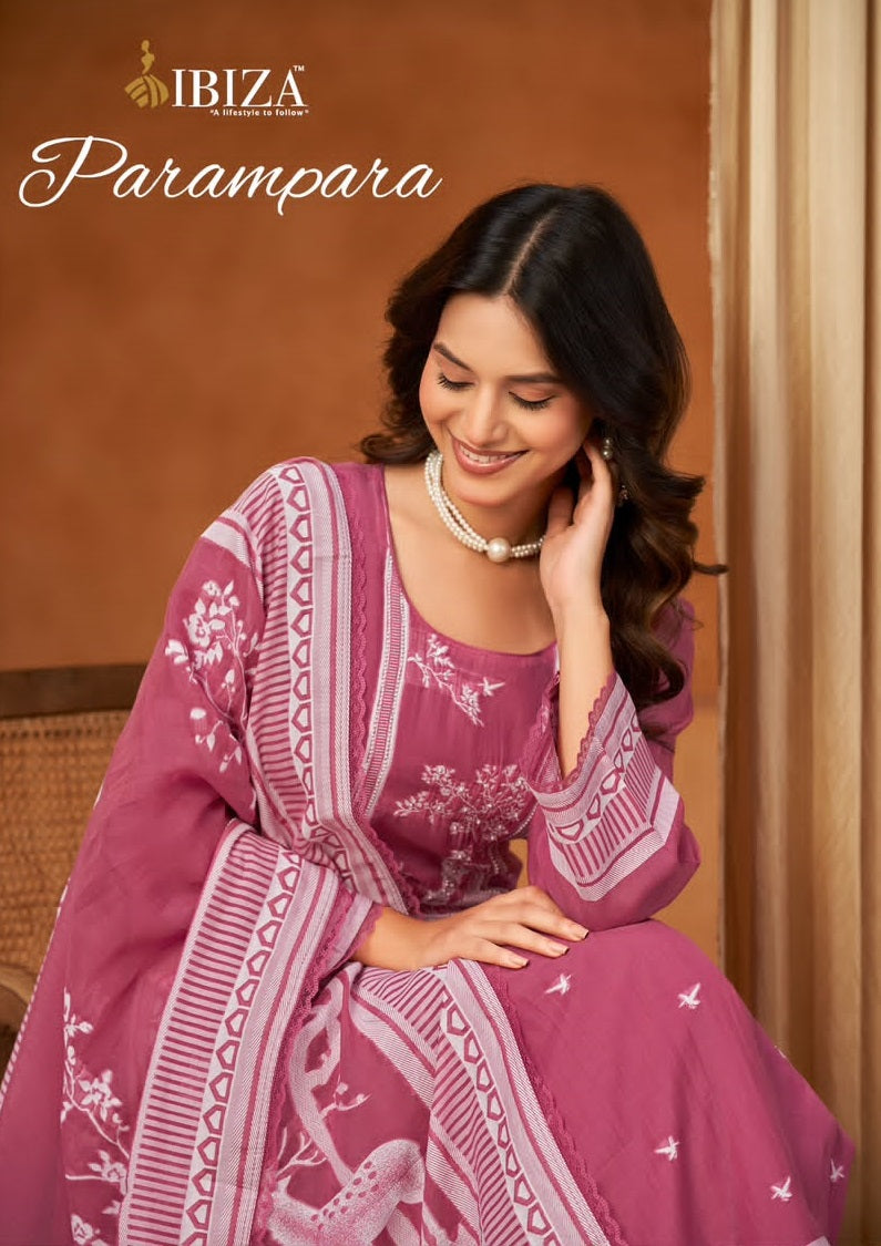 Parampara Ibiza Banarasi Silk Pant Style Suits Wholesale Rate