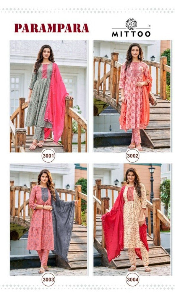 Parampara Mittoo Chanderi Viscose Readymade Anarkali Suits Wholesaler