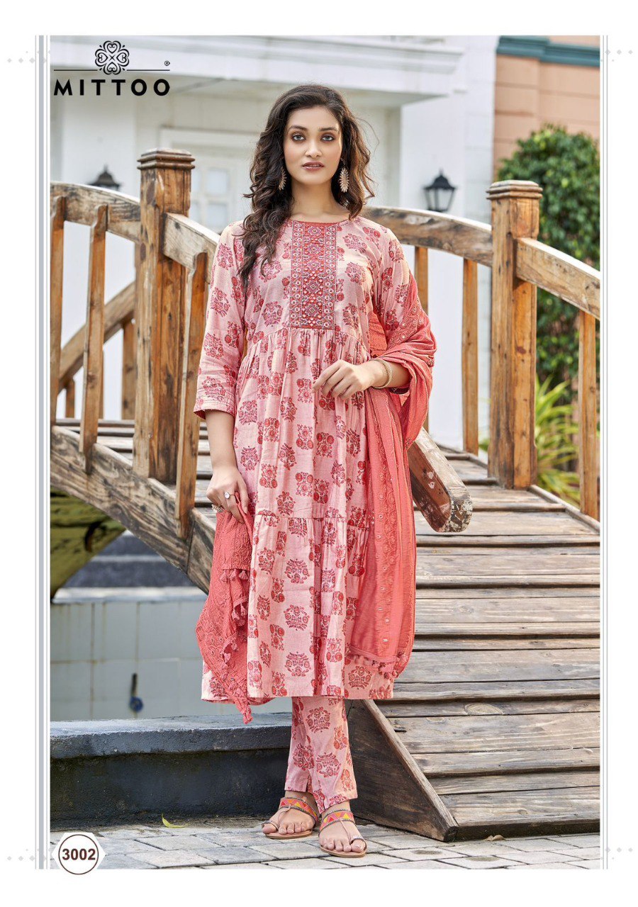 Parampara Mittoo Chanderi Viscose Readymade Anarkali Suits Wholesaler