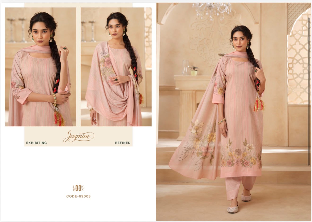 Paranda Jasmine Lawn Cotton Pakistani Salwar Suits Manufacturer Ahmedabad